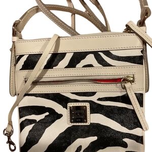Dooney & Bourke Black and White Zebra Crossbody Bag